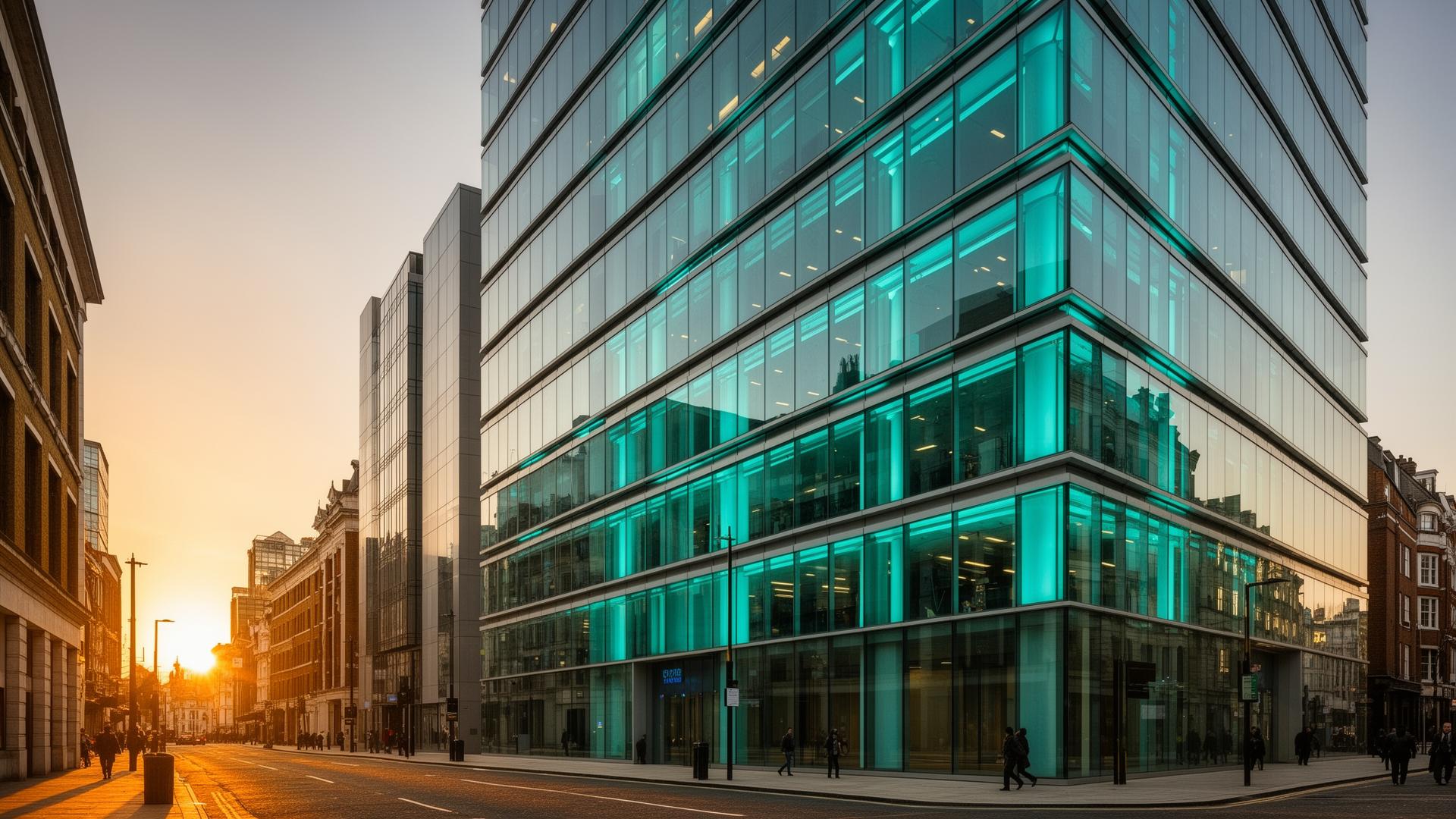 Modern engineering building in London designed with EvaE Consulting MEP services